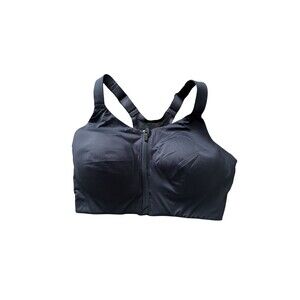 Calia Women's 36E Go All Out Front Zip Sports Bra Blue, High Impact, Wire-Free